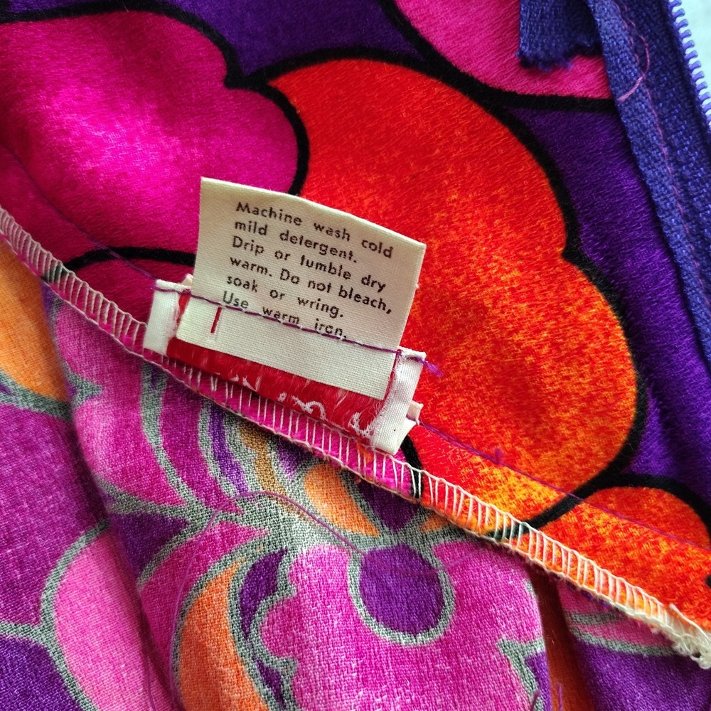 Hale Aloha Vintage Hawaiian Bark Cloth Day Glow Maxi Dress size XS-small - Picture 11 of 11